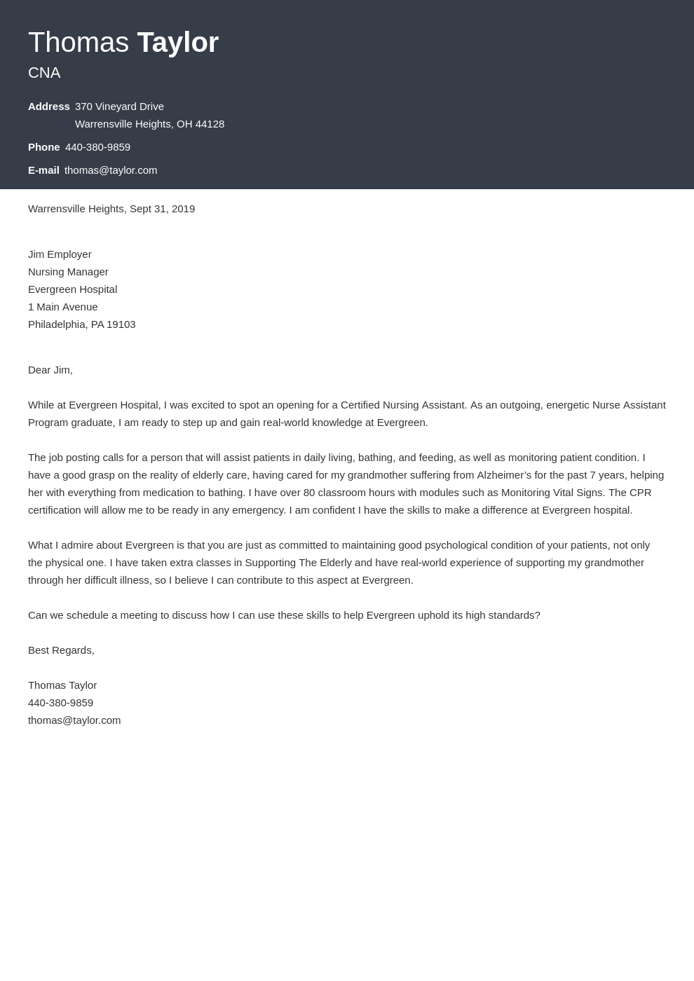 cover letter examples cna template diamond