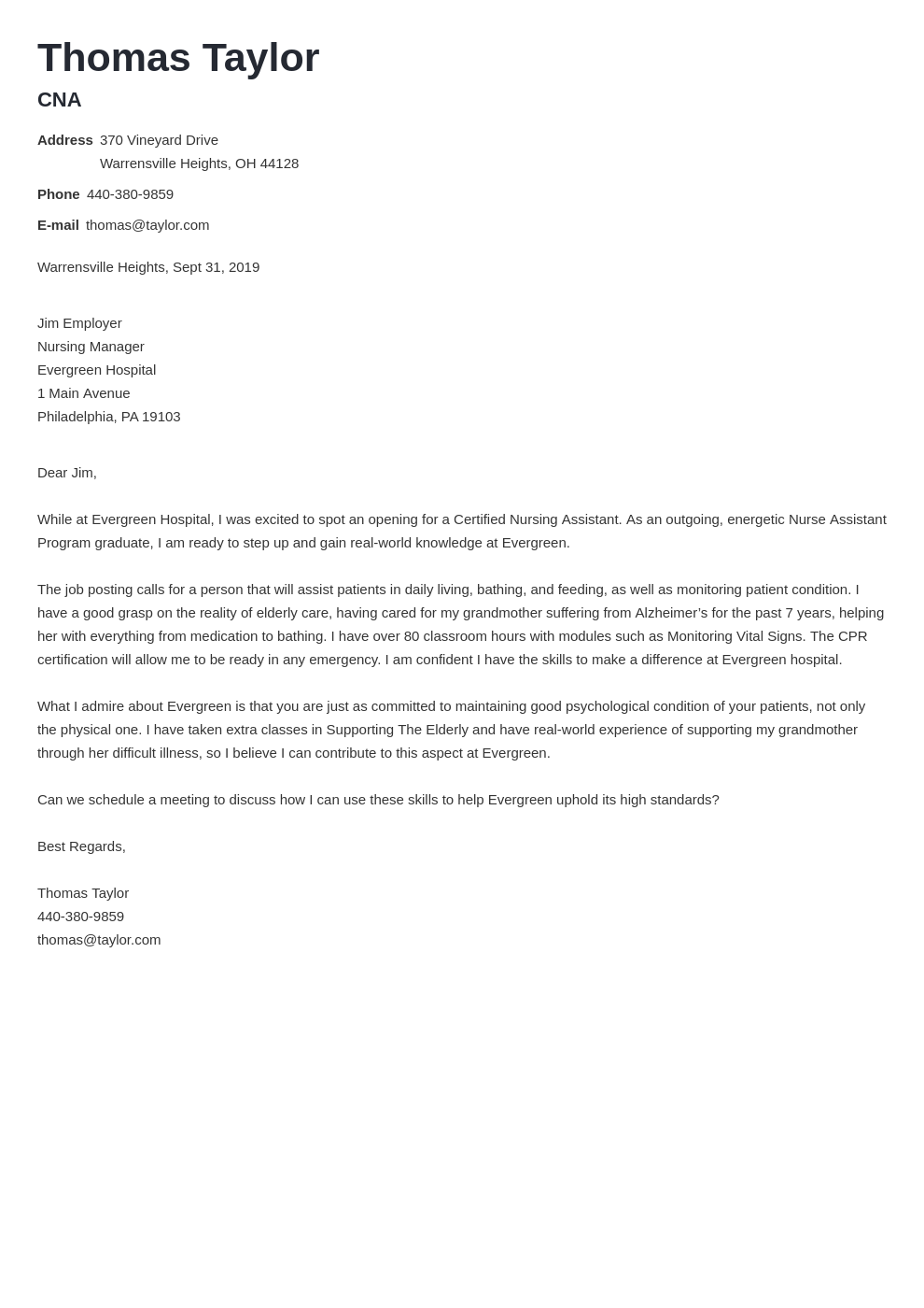 cover letter examples cna template valera