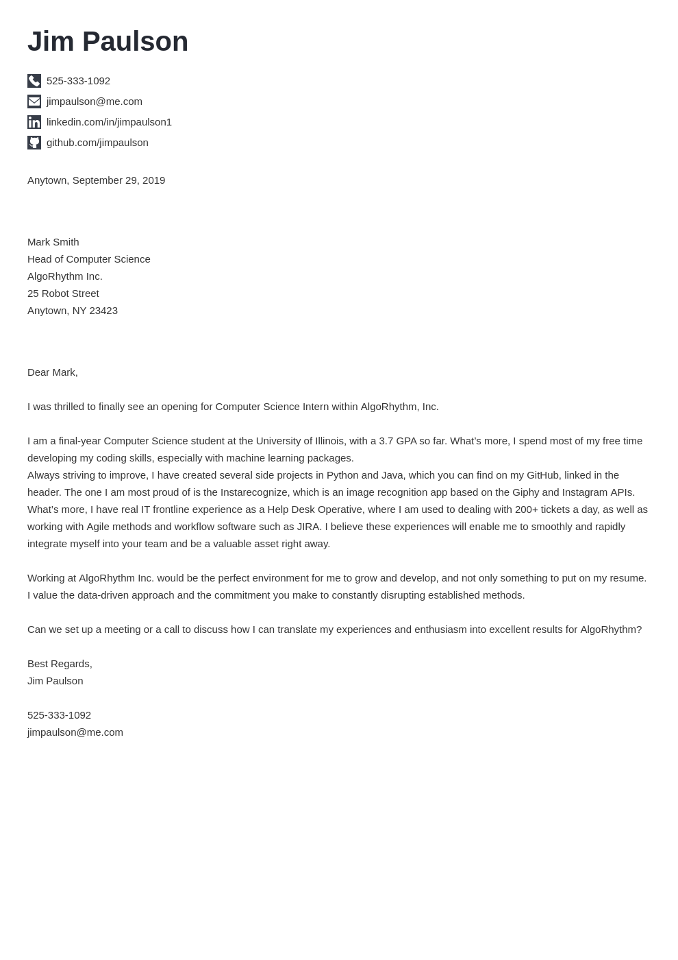 cover letter examples computer science template iconic