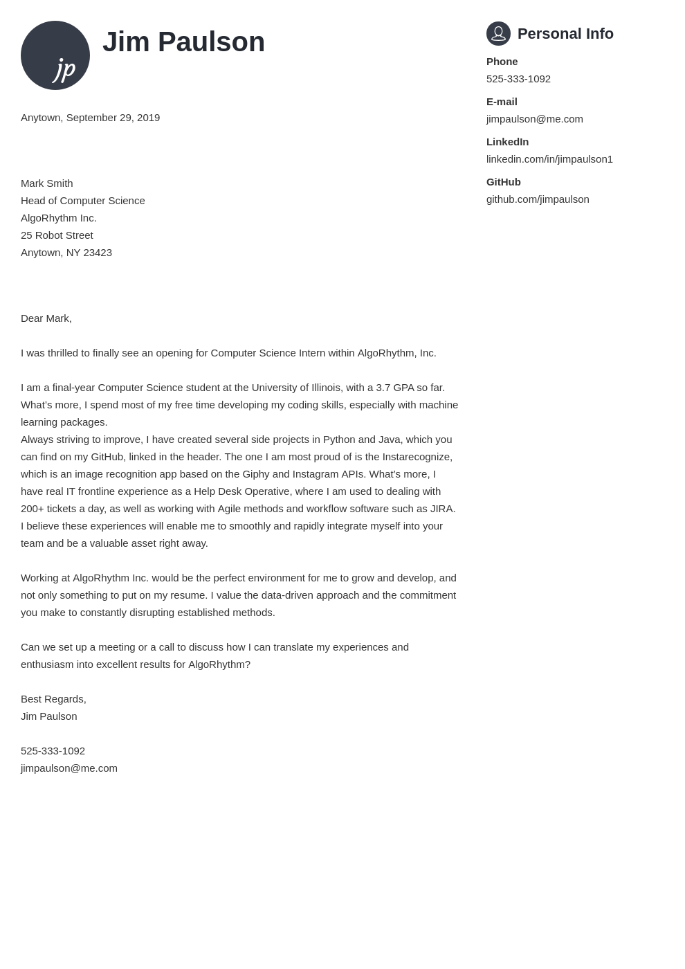 cover letter examples computer science template primo