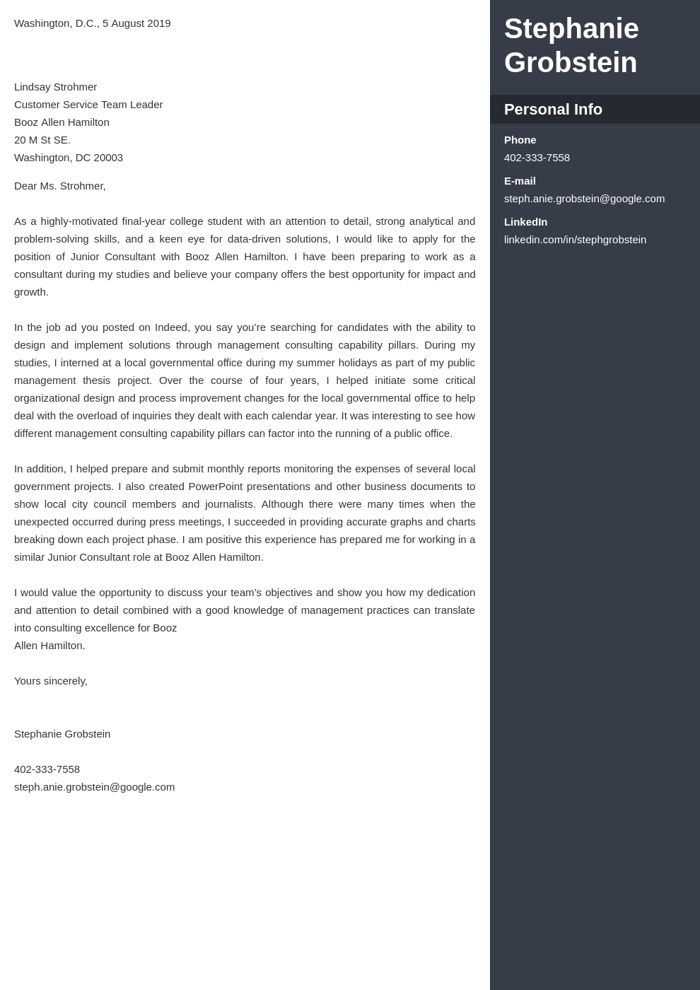 cover letter examples consulting template enfold uk