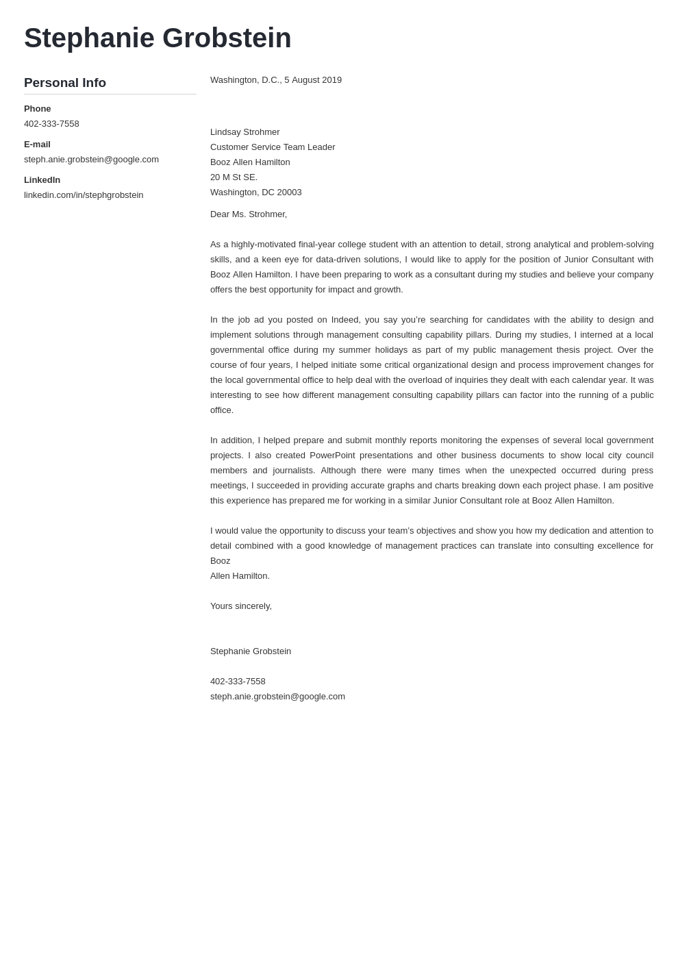 cover letter examples consulting template muse