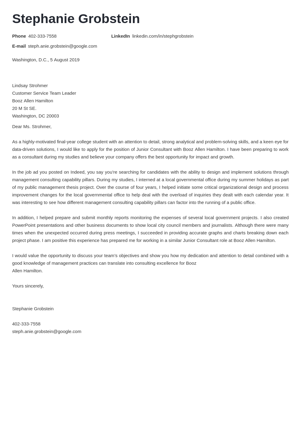 cover letter examples consulting template valera uk