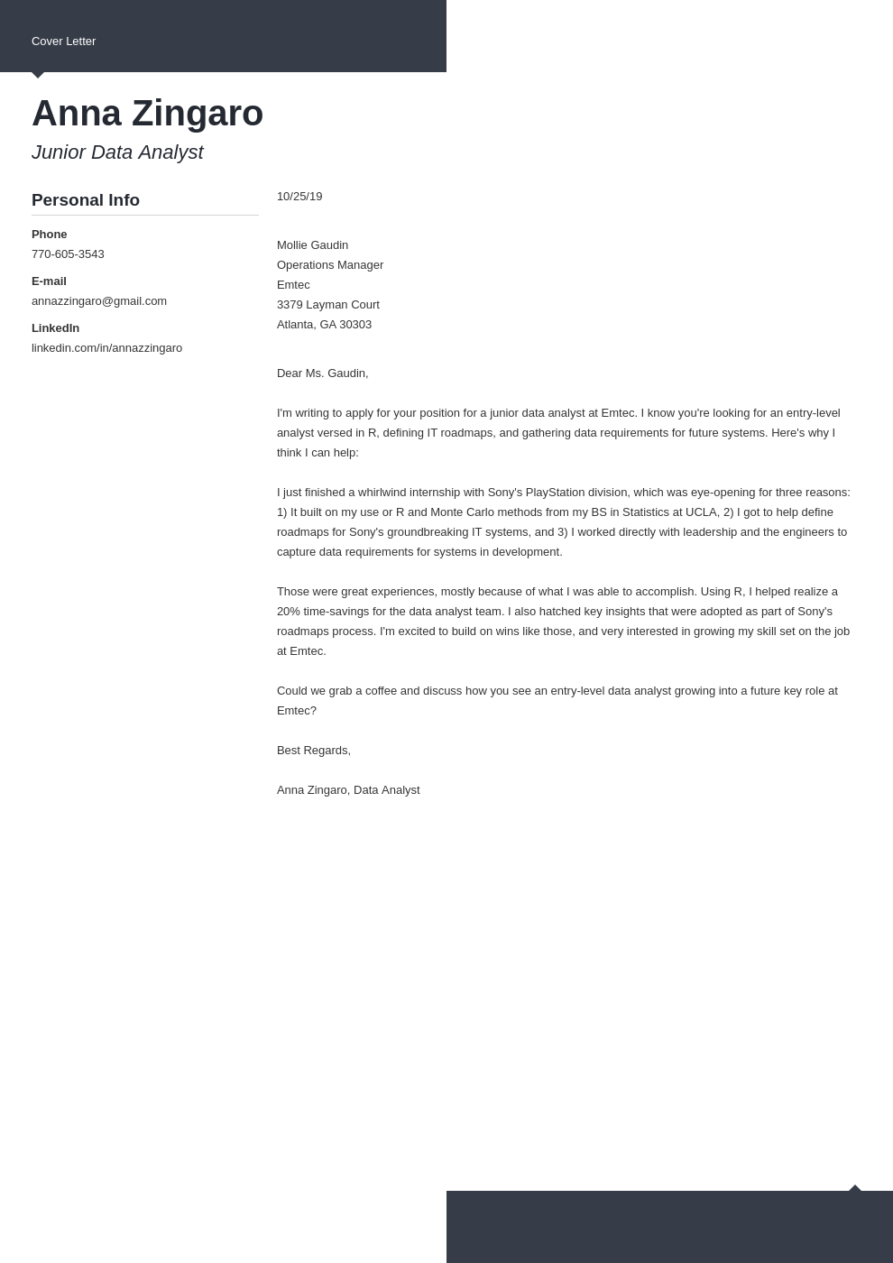 cover letter examples data analyst template modern