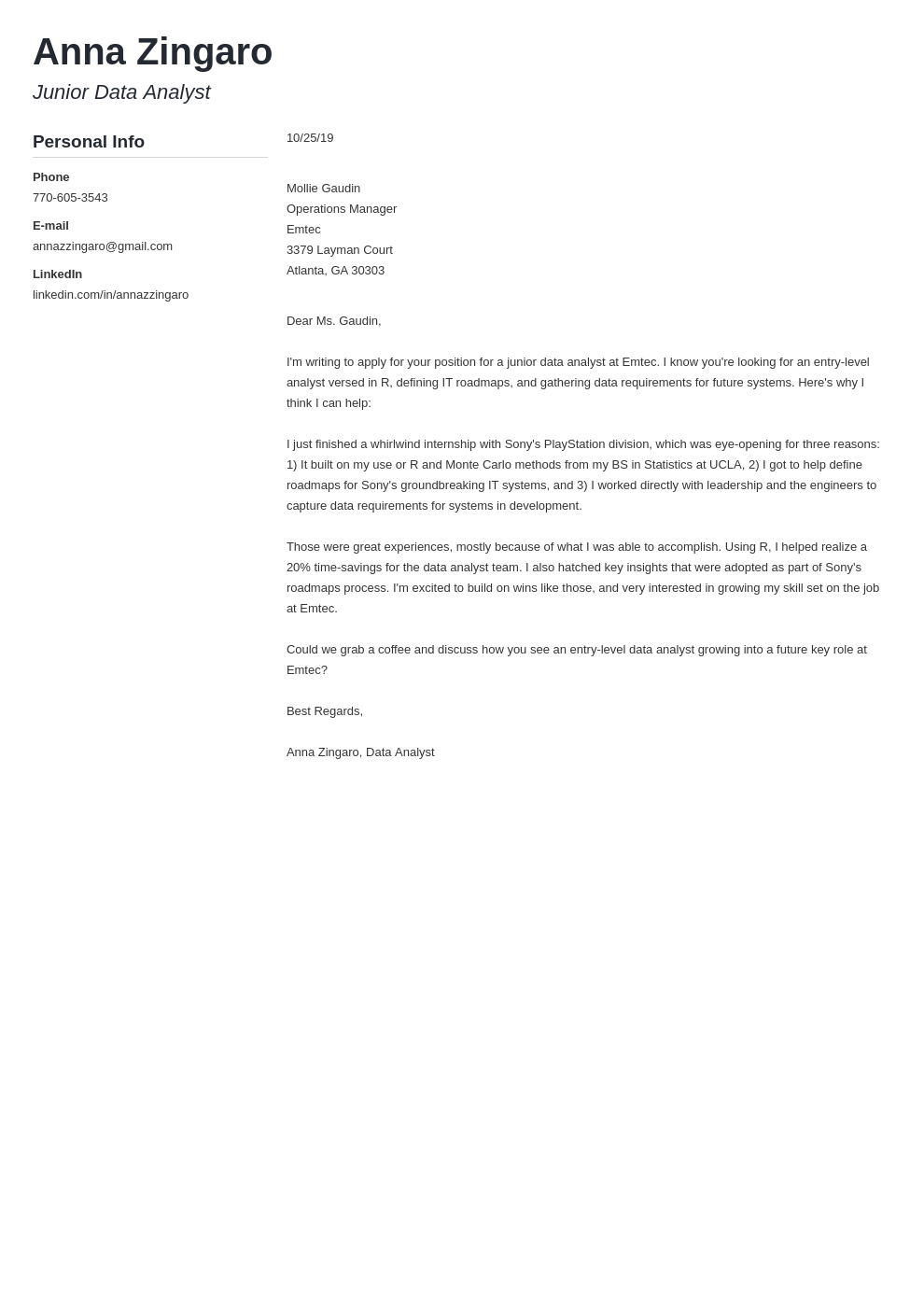 cover letter examples data analyst template muse