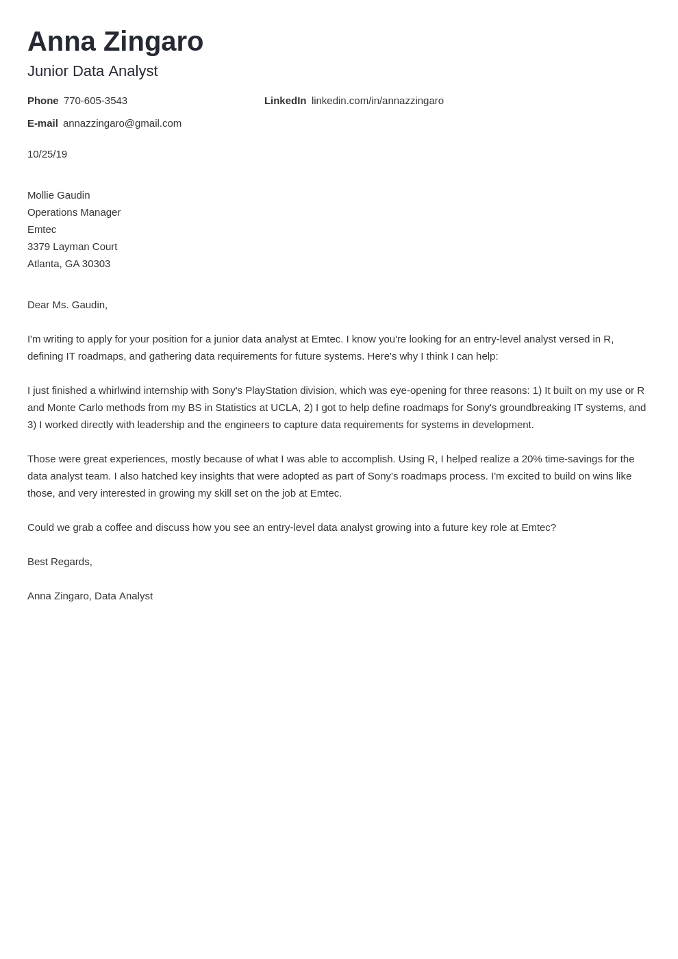 cover letter examples data analyst template nanica