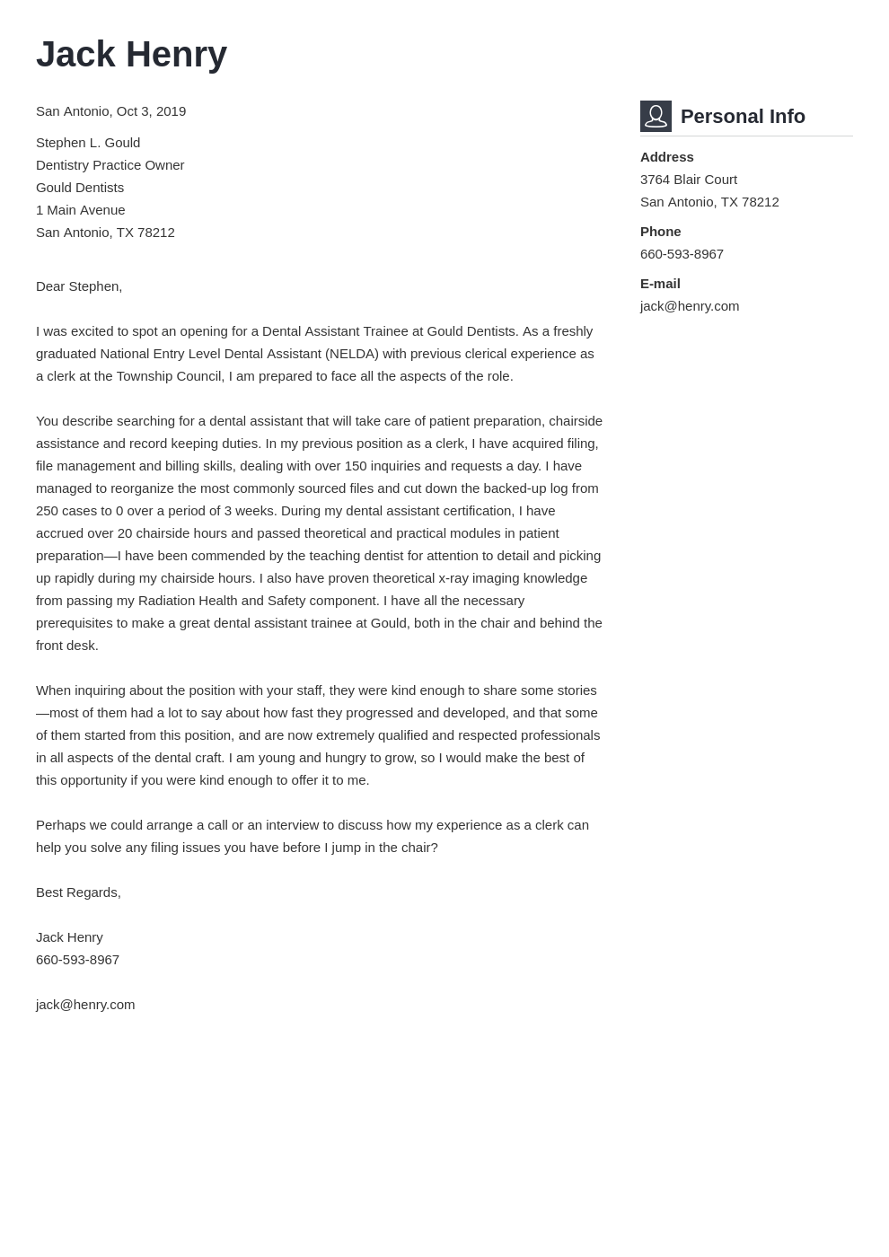 Dental Assistant Cover Letter Sample Templates To Fill