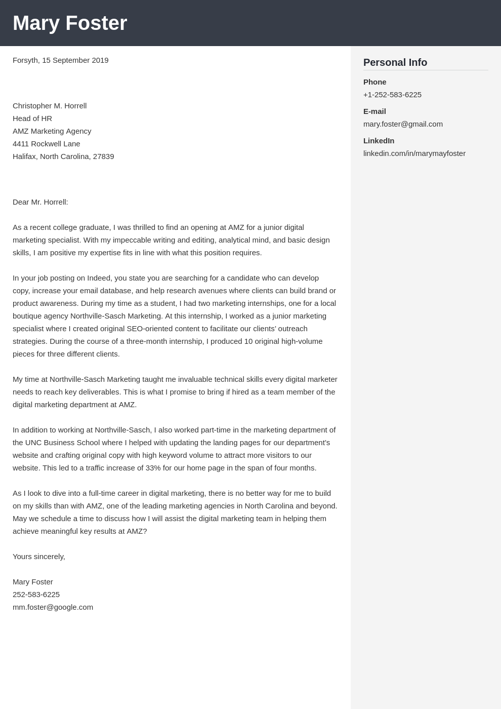 cover letter examples digital marketing template cubic