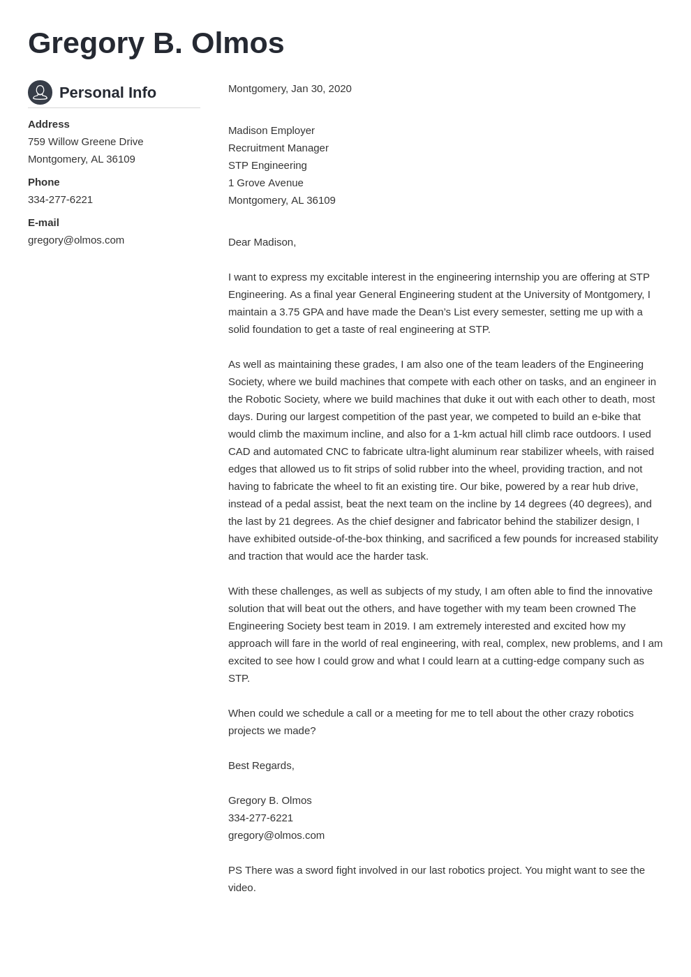 cover letter examples engineering internship template crisp