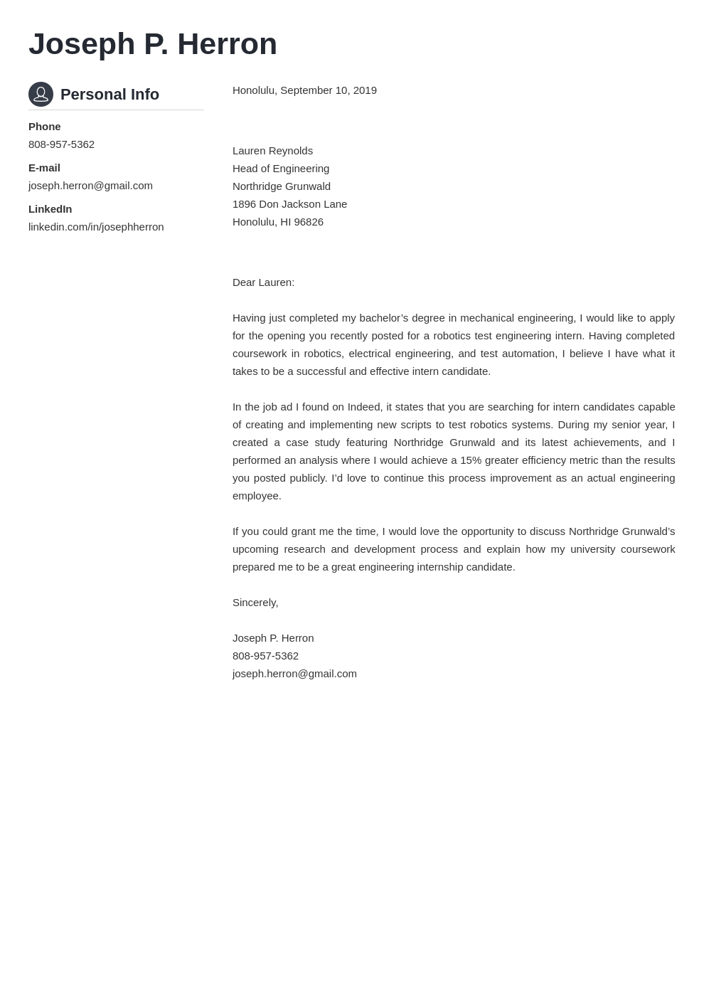 cover letter examples engineering template crisp