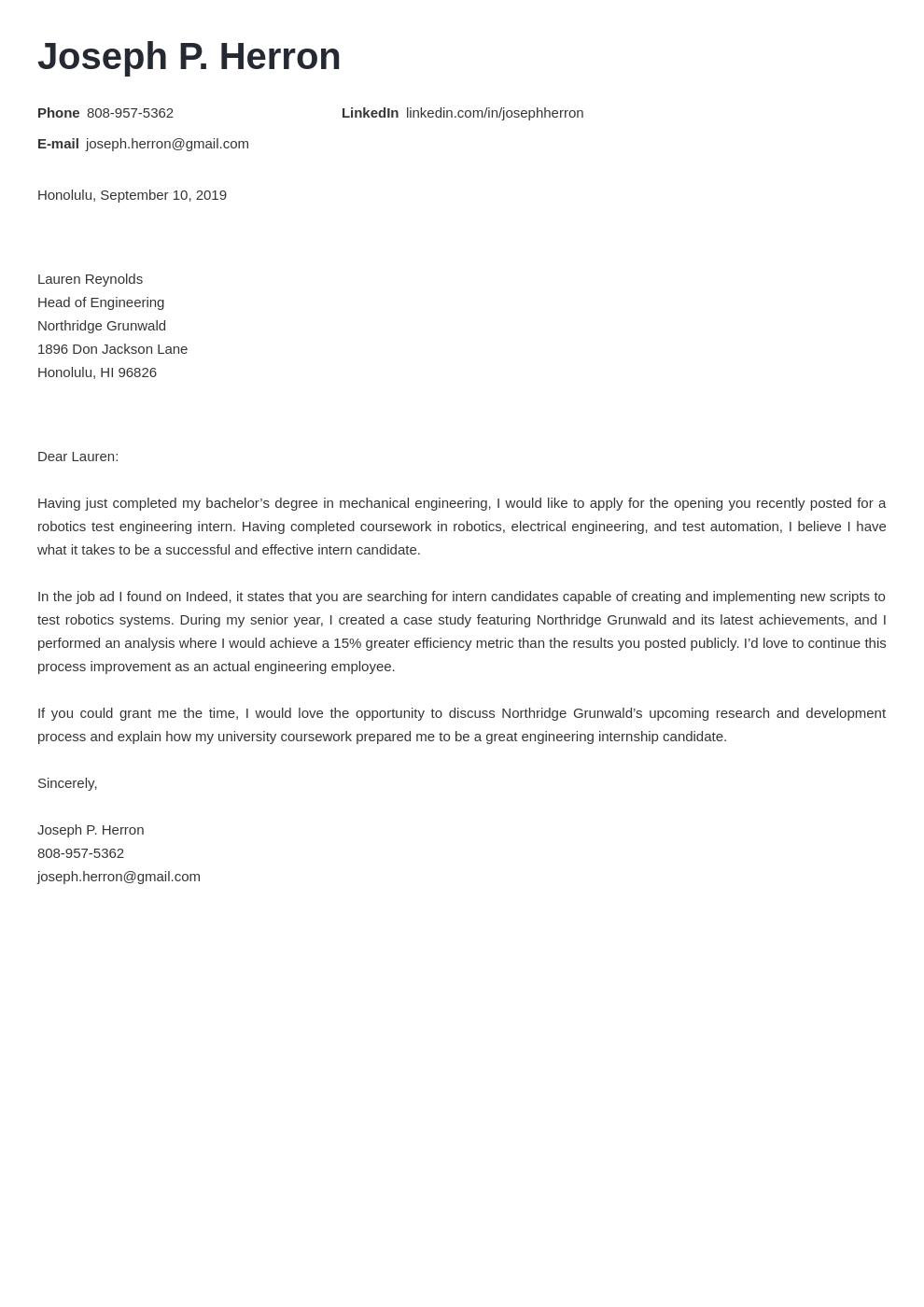cover letter examples engineering template minimo