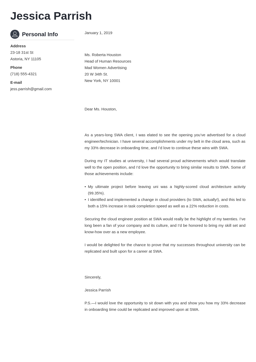 cover letter examples entry level template crisp