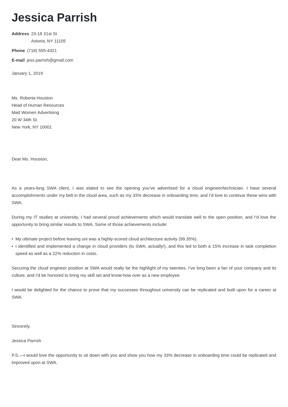 cover letter examples entry level template nanica