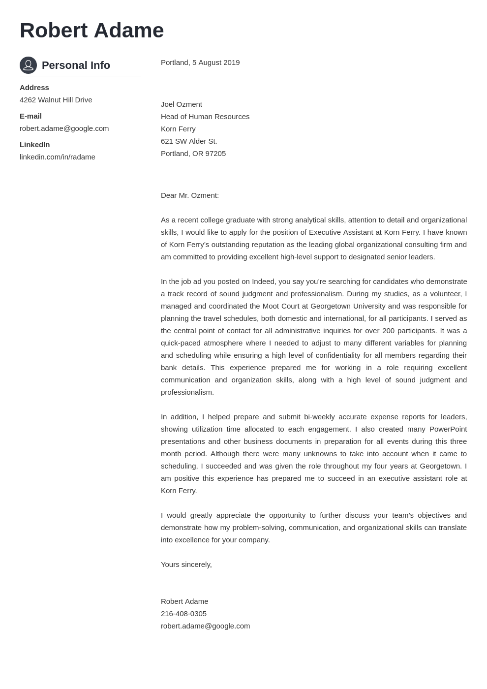 cover letter examples executive assistant template crisp