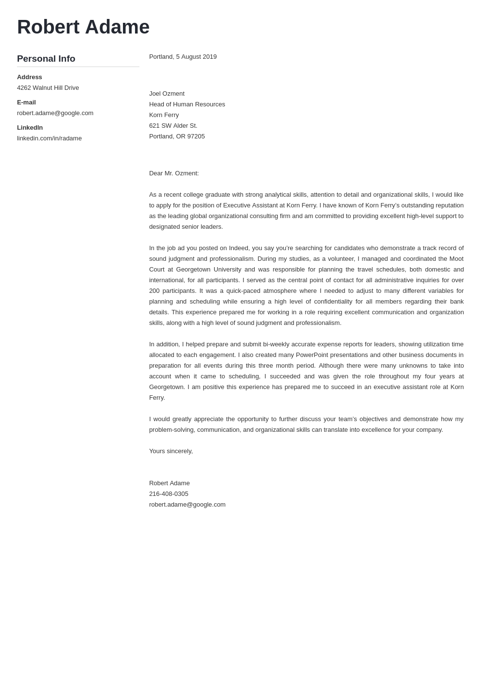 Executive Assistant Cover Letter Examples Ready To Use Templates