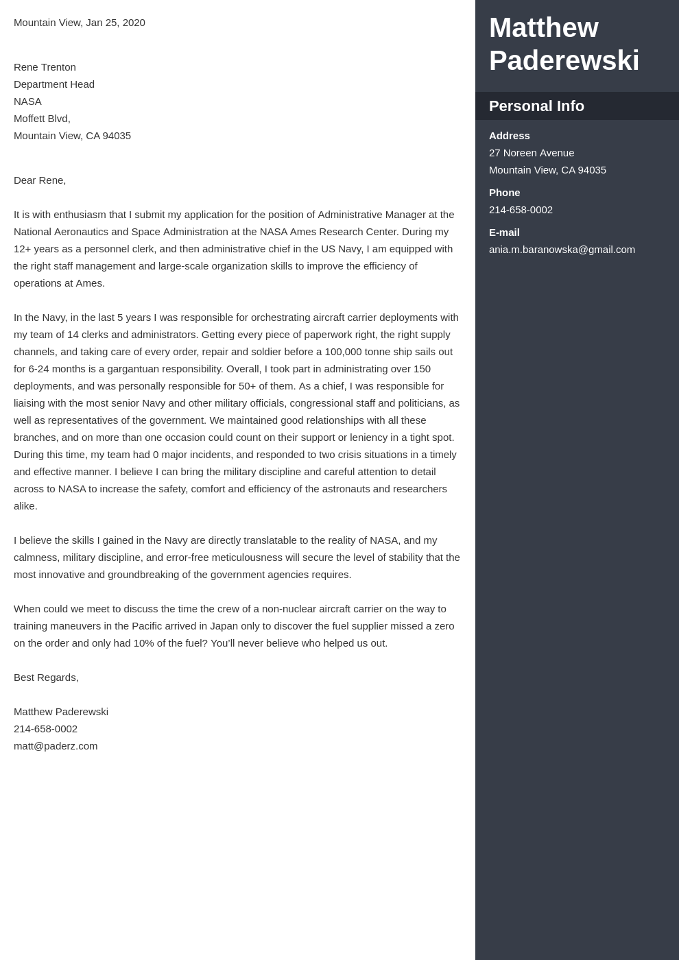 cover letter examples federal template enfold