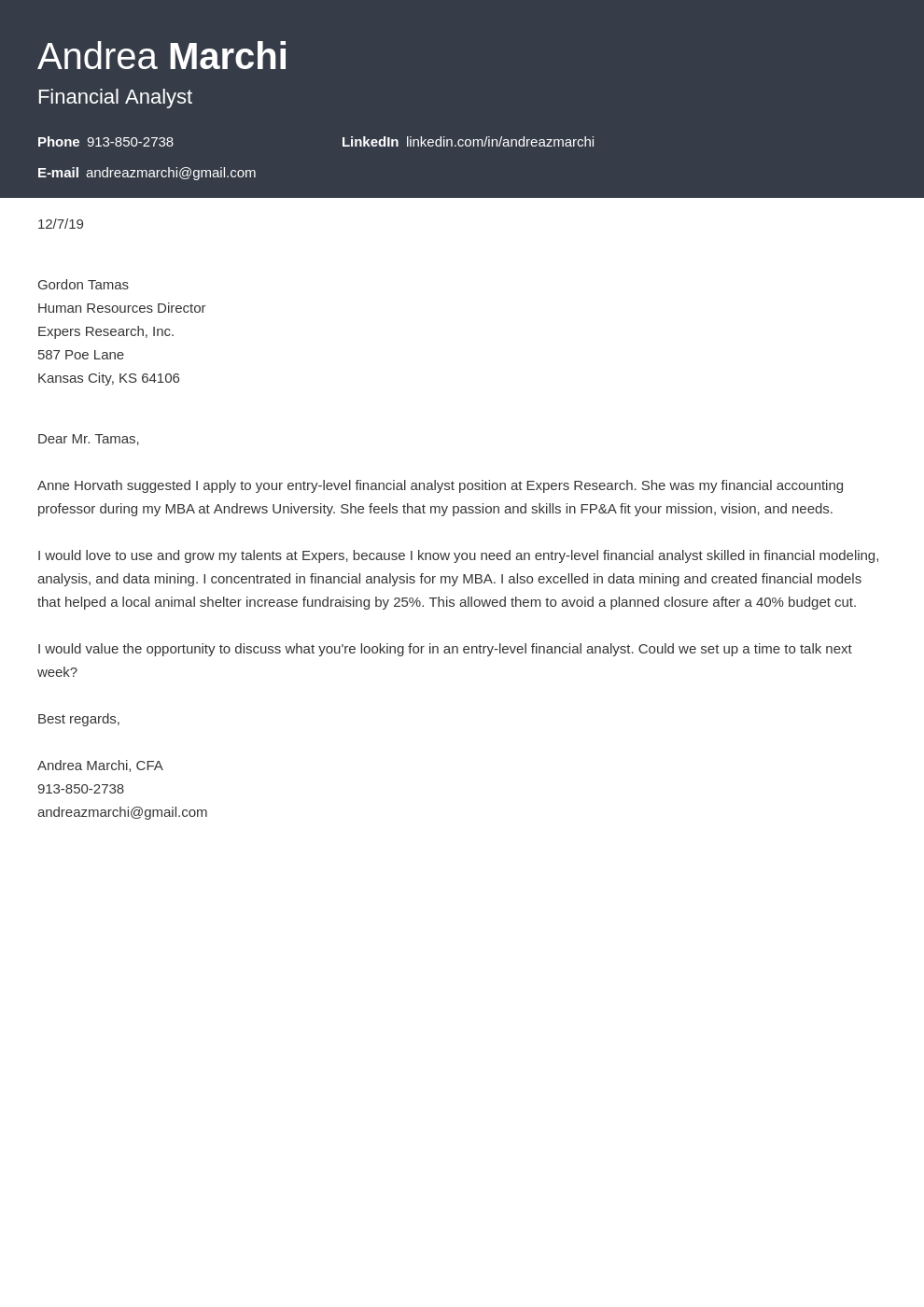 cover letter examples financial analyst template diamond