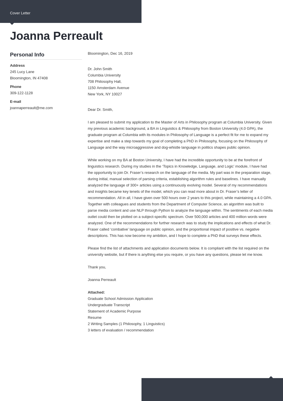 cover letter examples graduate school template modern