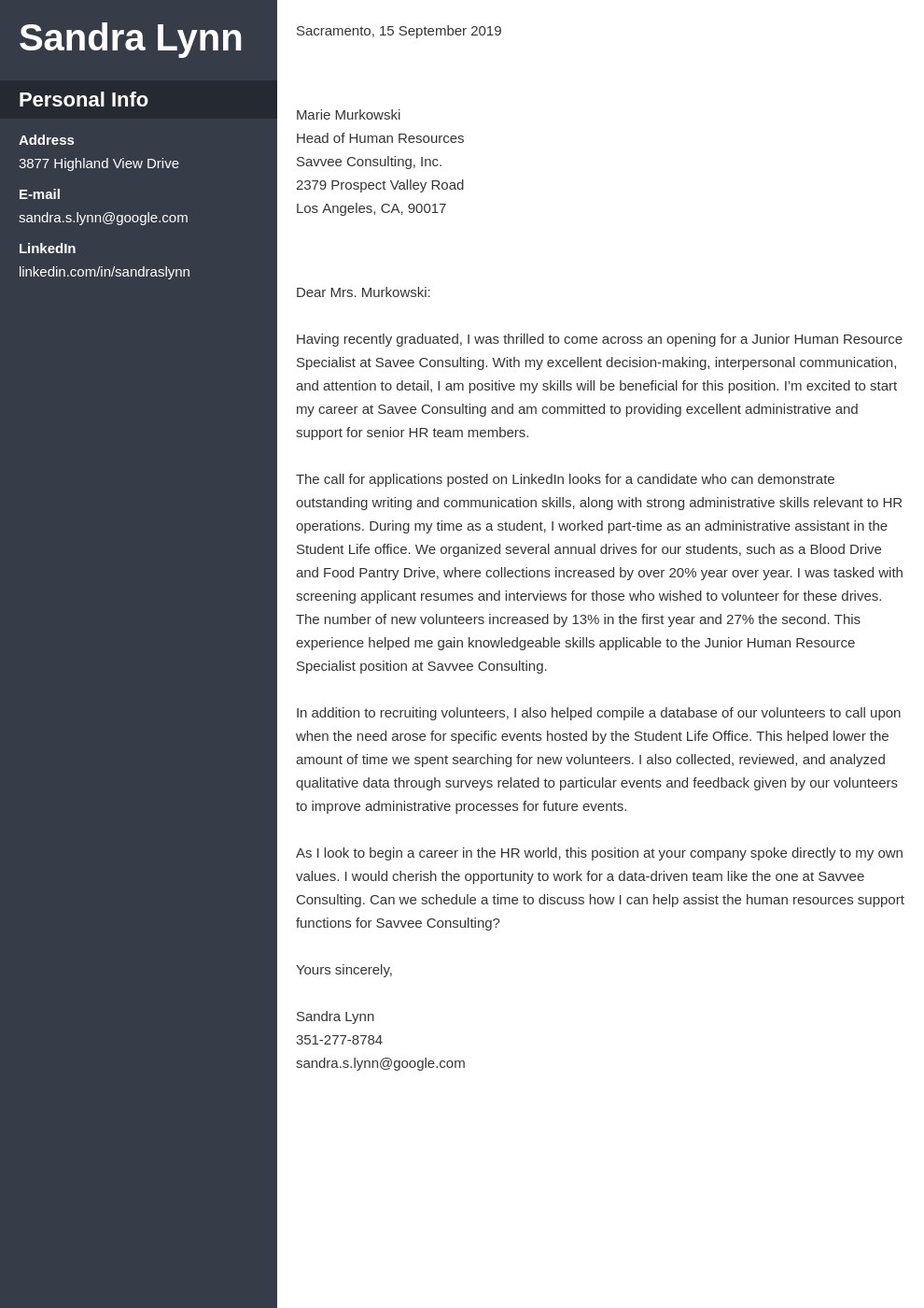 cover letter examples human resources template cascade