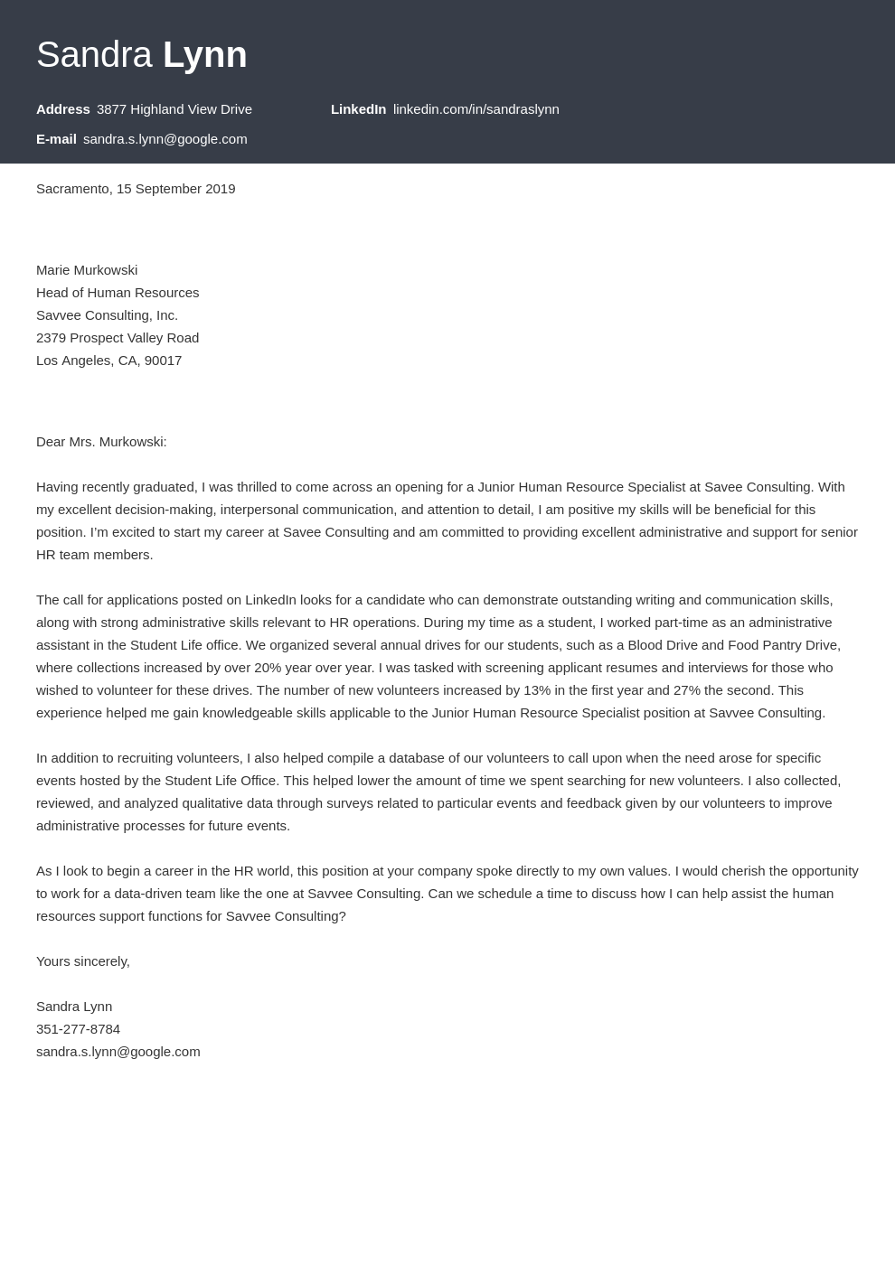 cover letter examples human resources template diamond