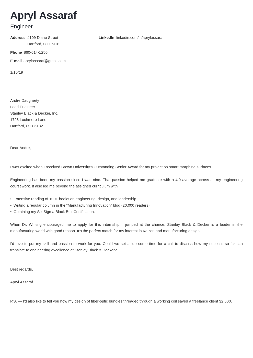 cover letter examples internship template nanica
