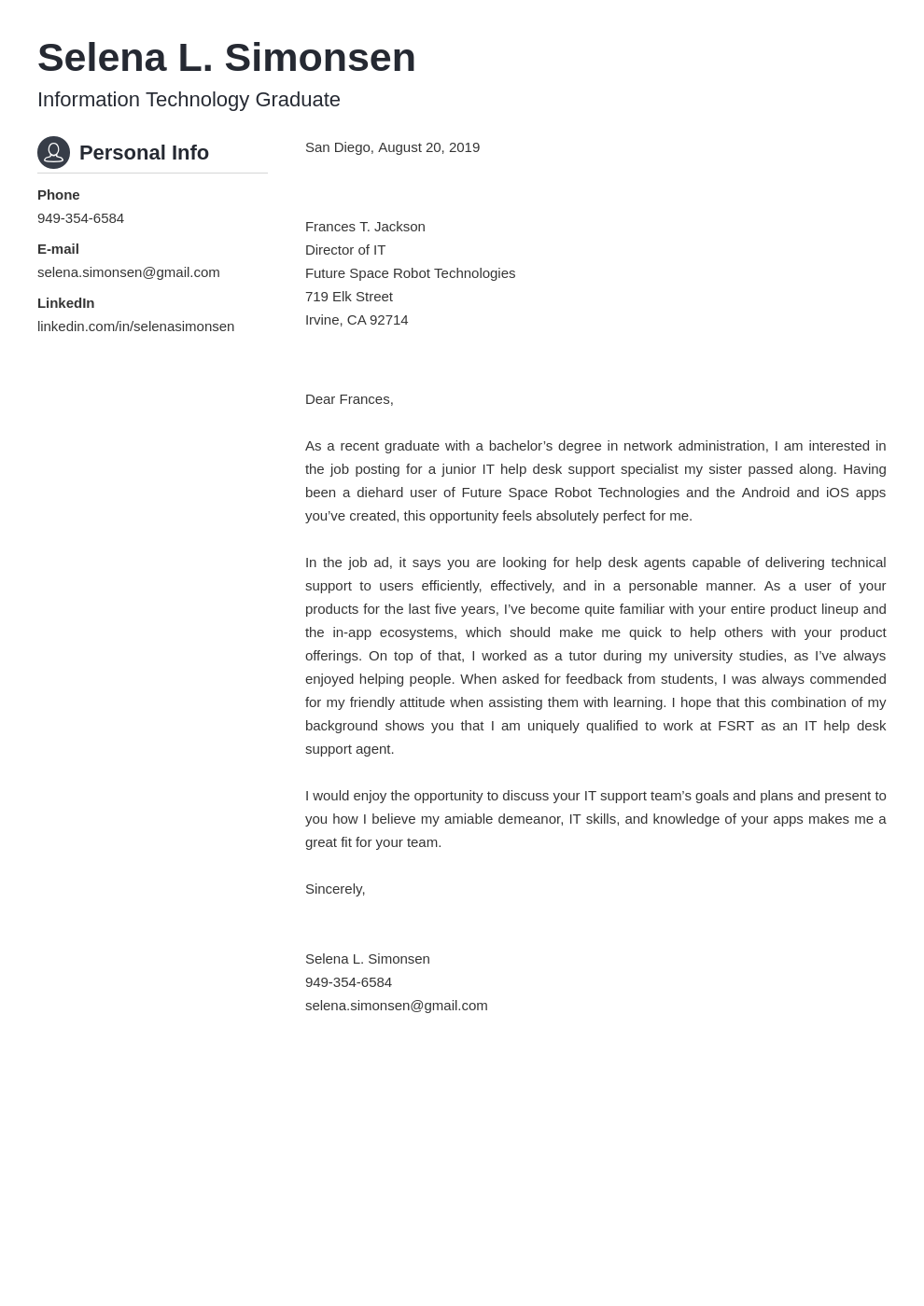 cover letter examples it template crisp