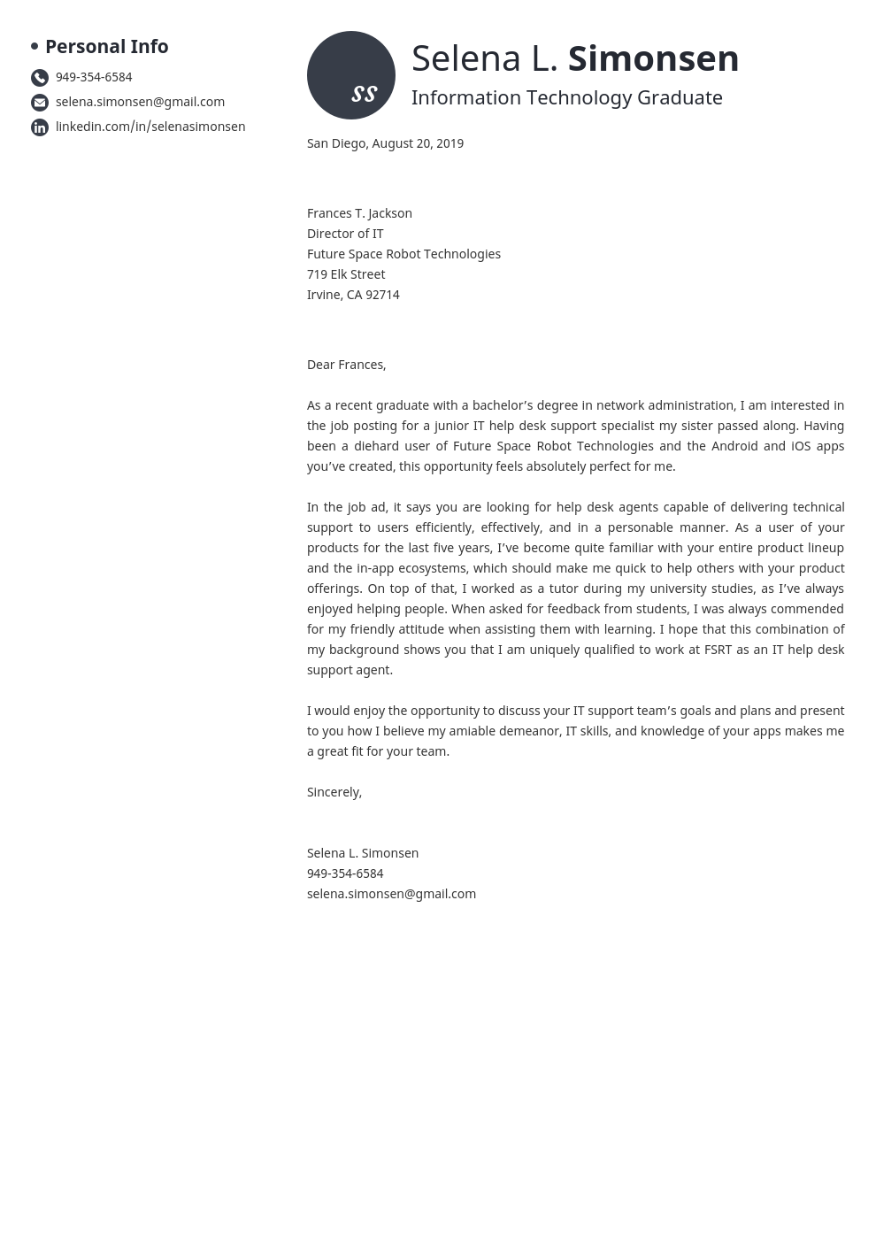 cover letter examples it template initials uk
