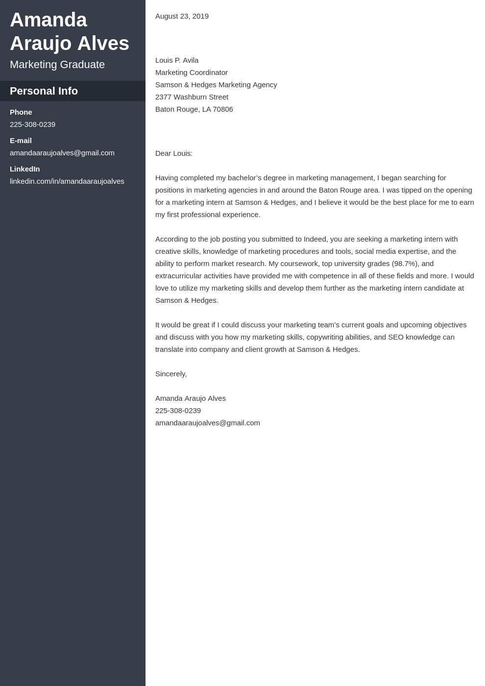 Marketing Cover Letter—Examples & Tips [also for Interns]