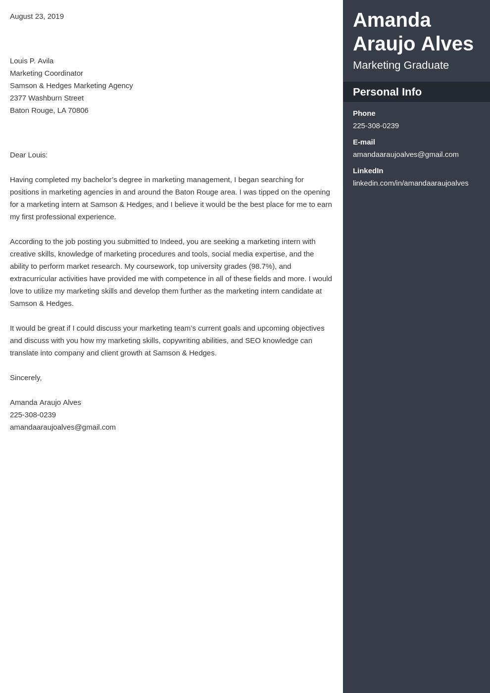 cover letter examples marketing template enfold uk