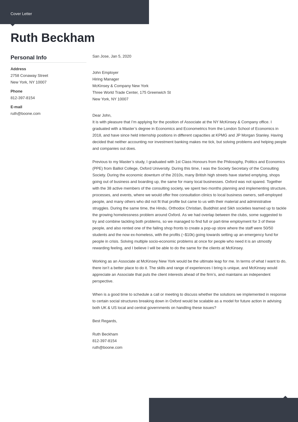 cover letter examples mckinsey template modern