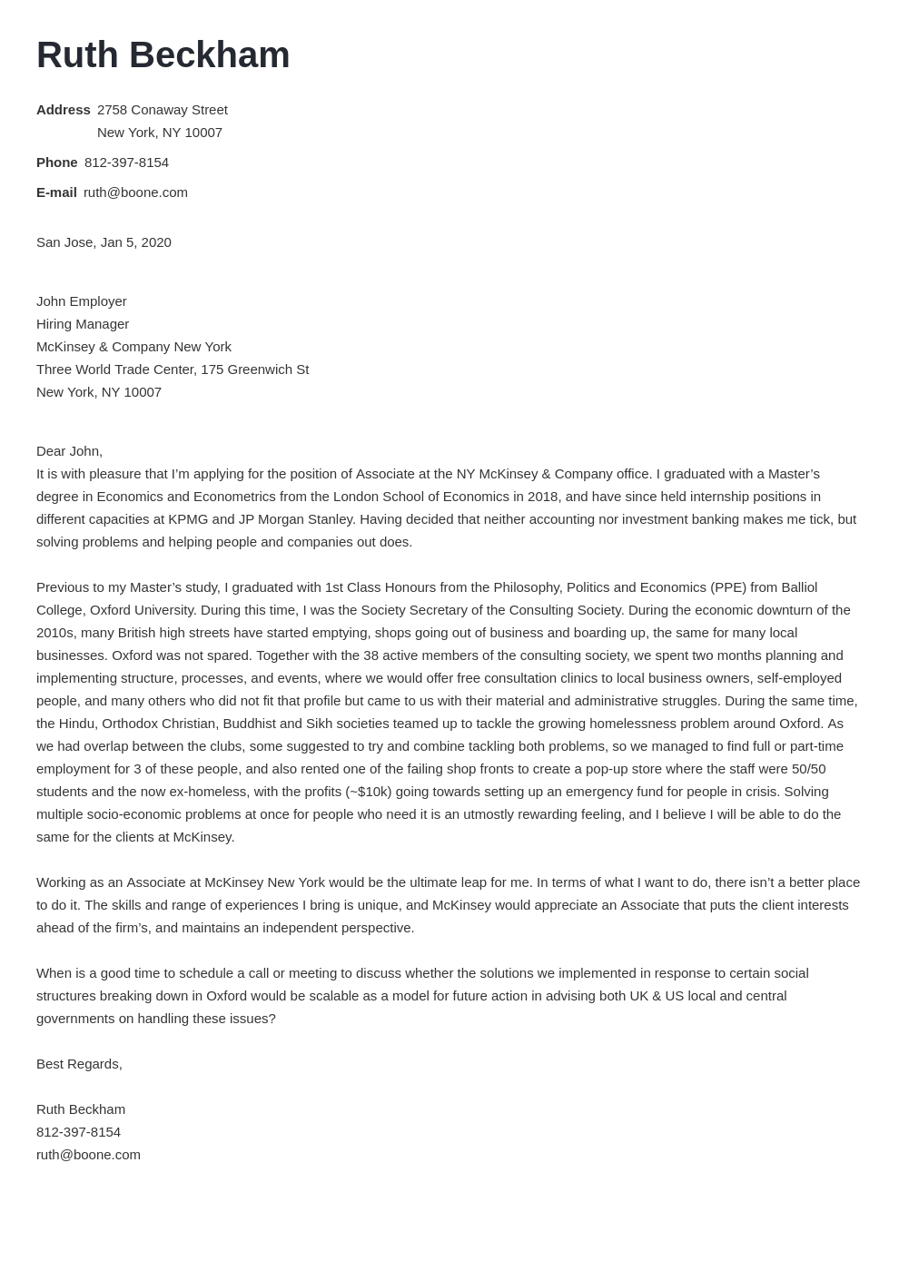 cover letter examples mckinsey template newcast
