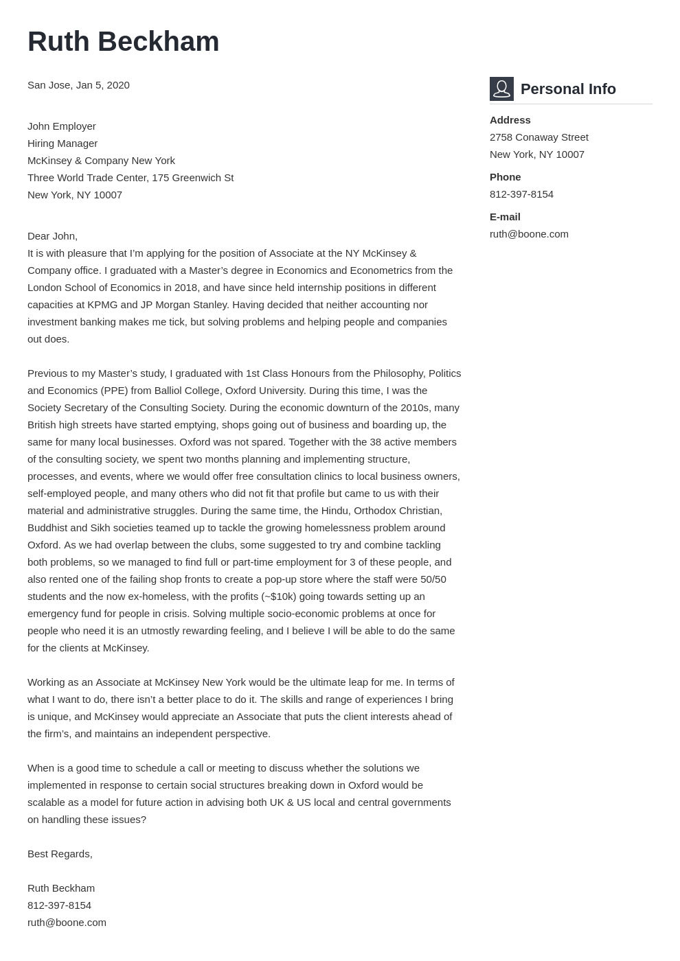 McKinsey Cover Letter: Samples & Ready-To-Use Templates