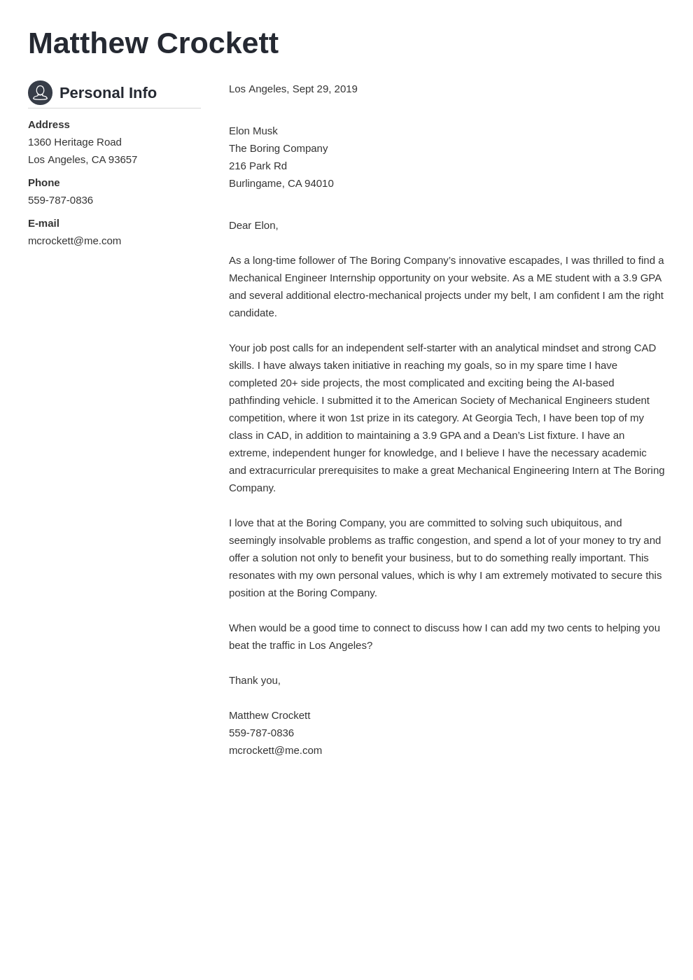cover letter examples mechanical engineer template crisp