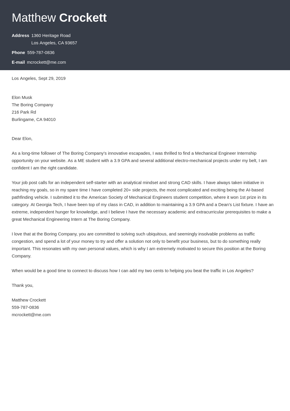 Mechanical Engineer Cover Letter Examples & Templates (2024)