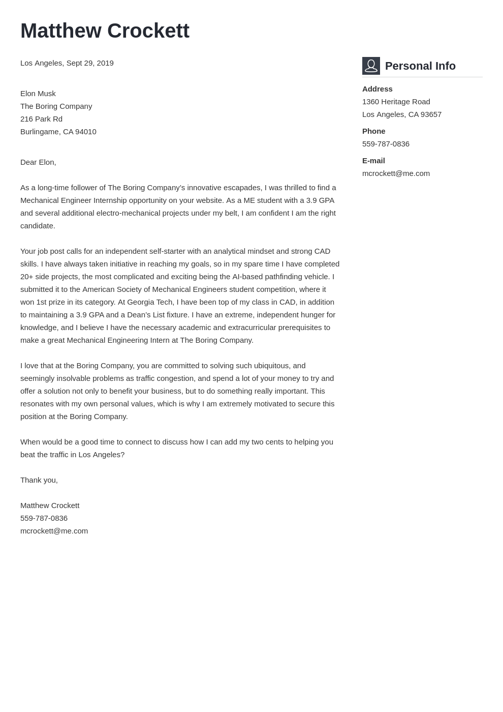 Mechanical Engineer Cover Letter Examples & Templates (2023)