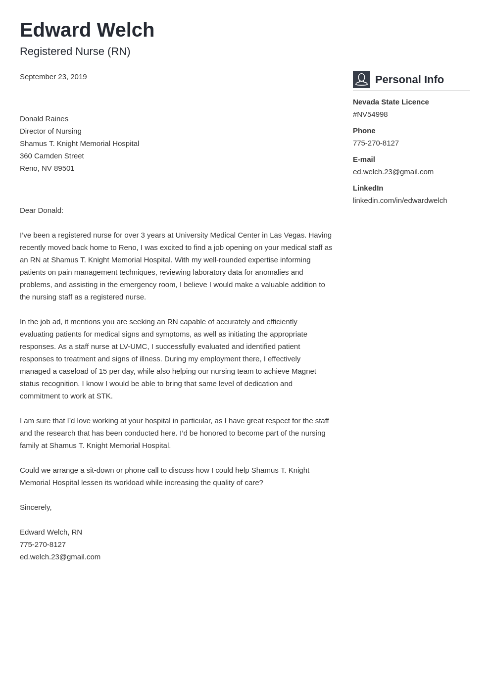 cover letter examples nursing template vibes uk