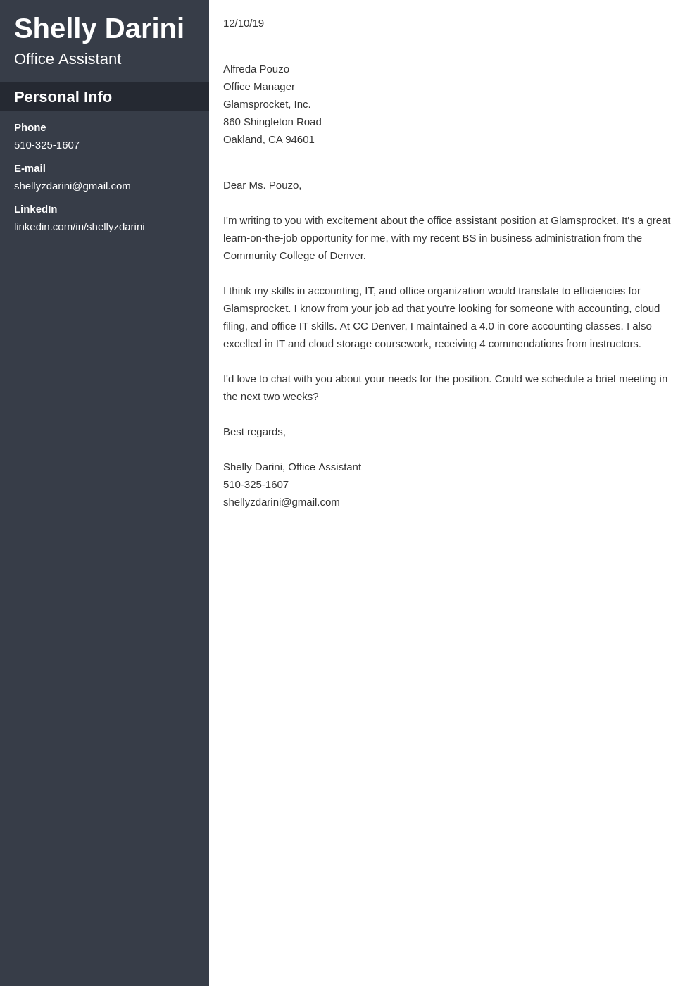 cover letter examples office assistant template cascade