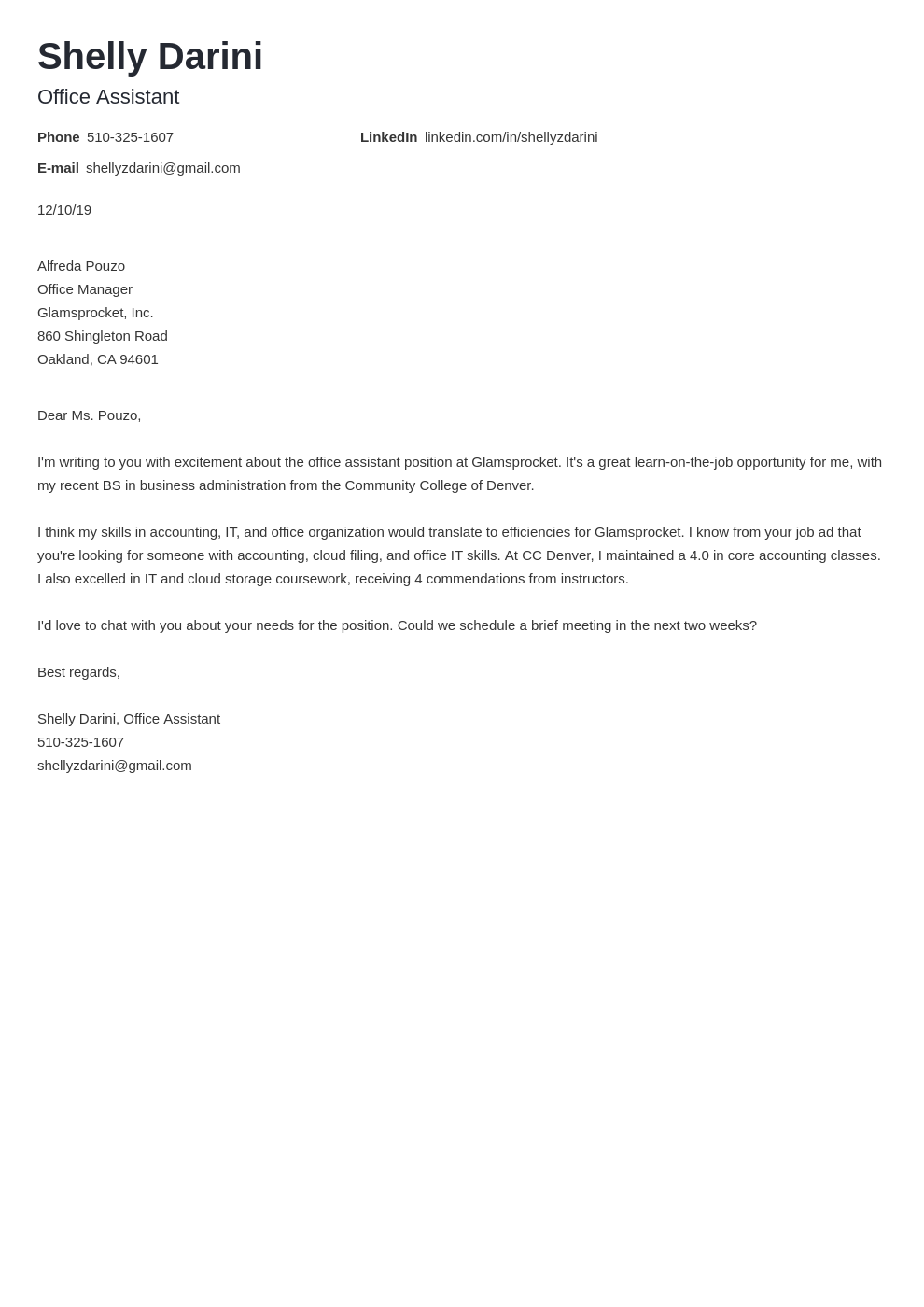 cover letter examples office assistant template nanica