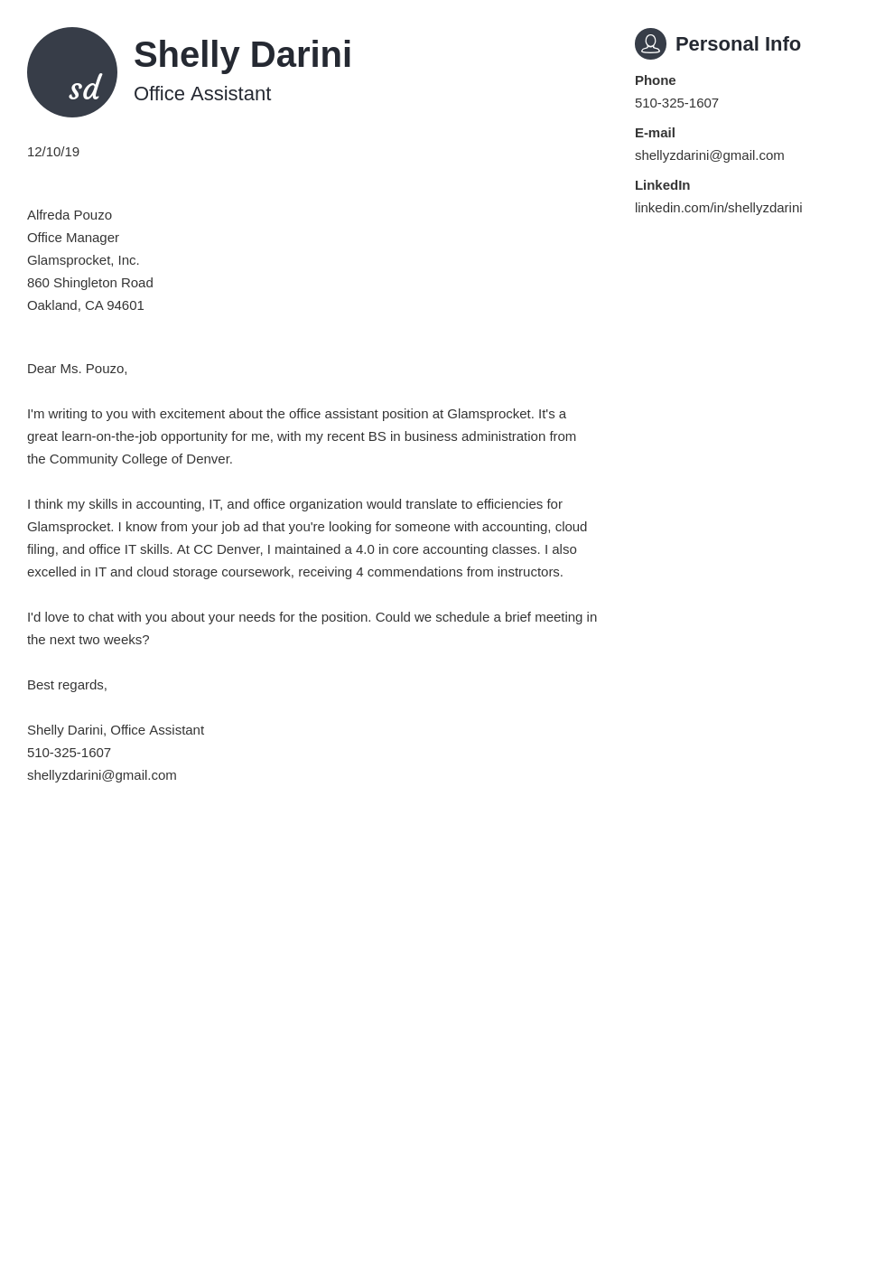 cover letter examples office assistant template primo
