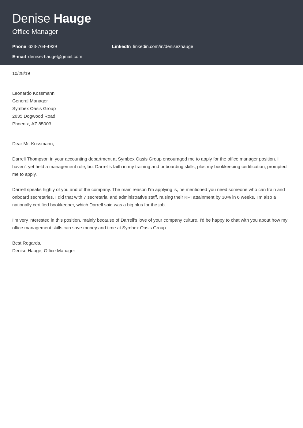 cover letter examples office manager template diamond uk