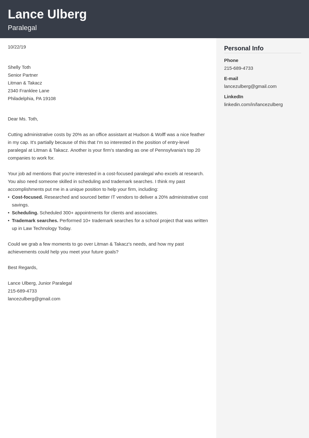 cover letter examples paralegal template cubic