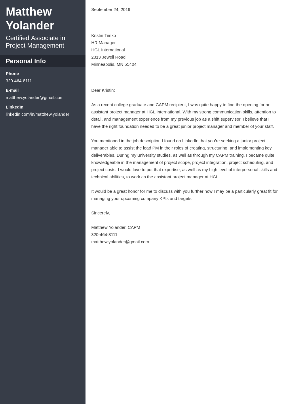 It Project Manager Cover Letter - corinnerobbinsartists