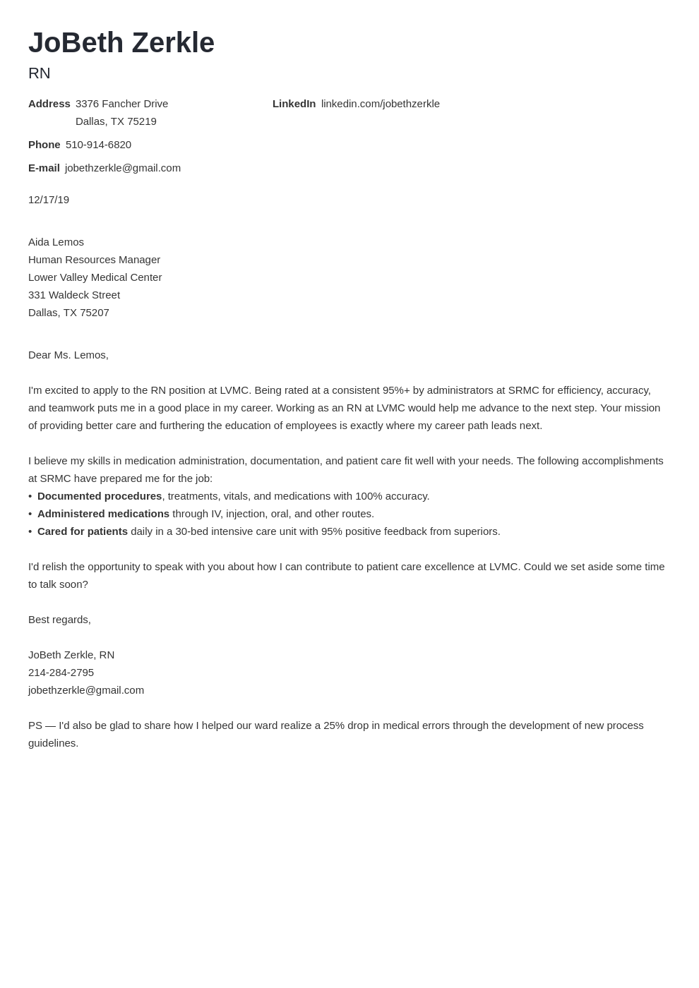 cover letter examples rn template nanica