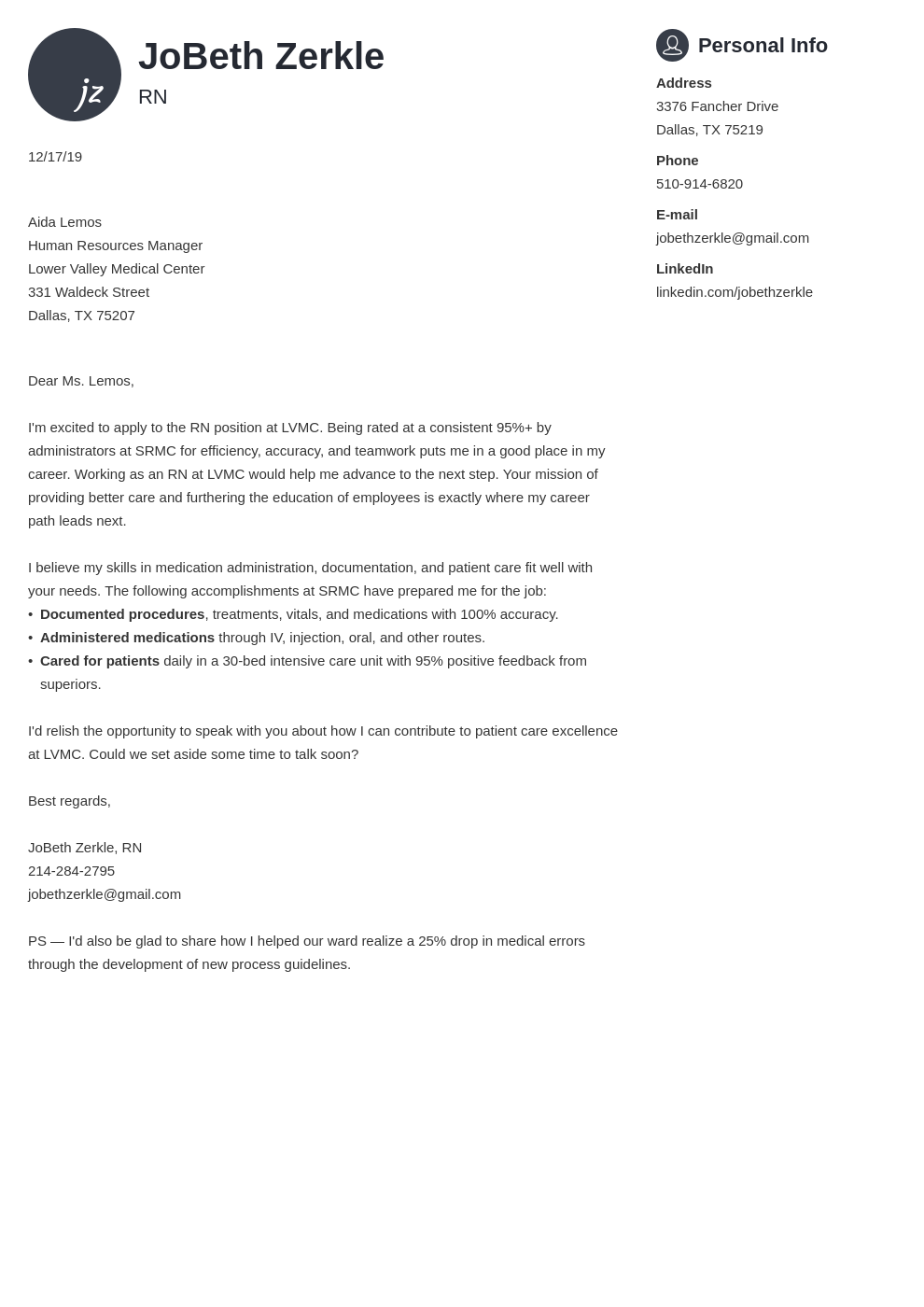 cover letter examples rn template primo