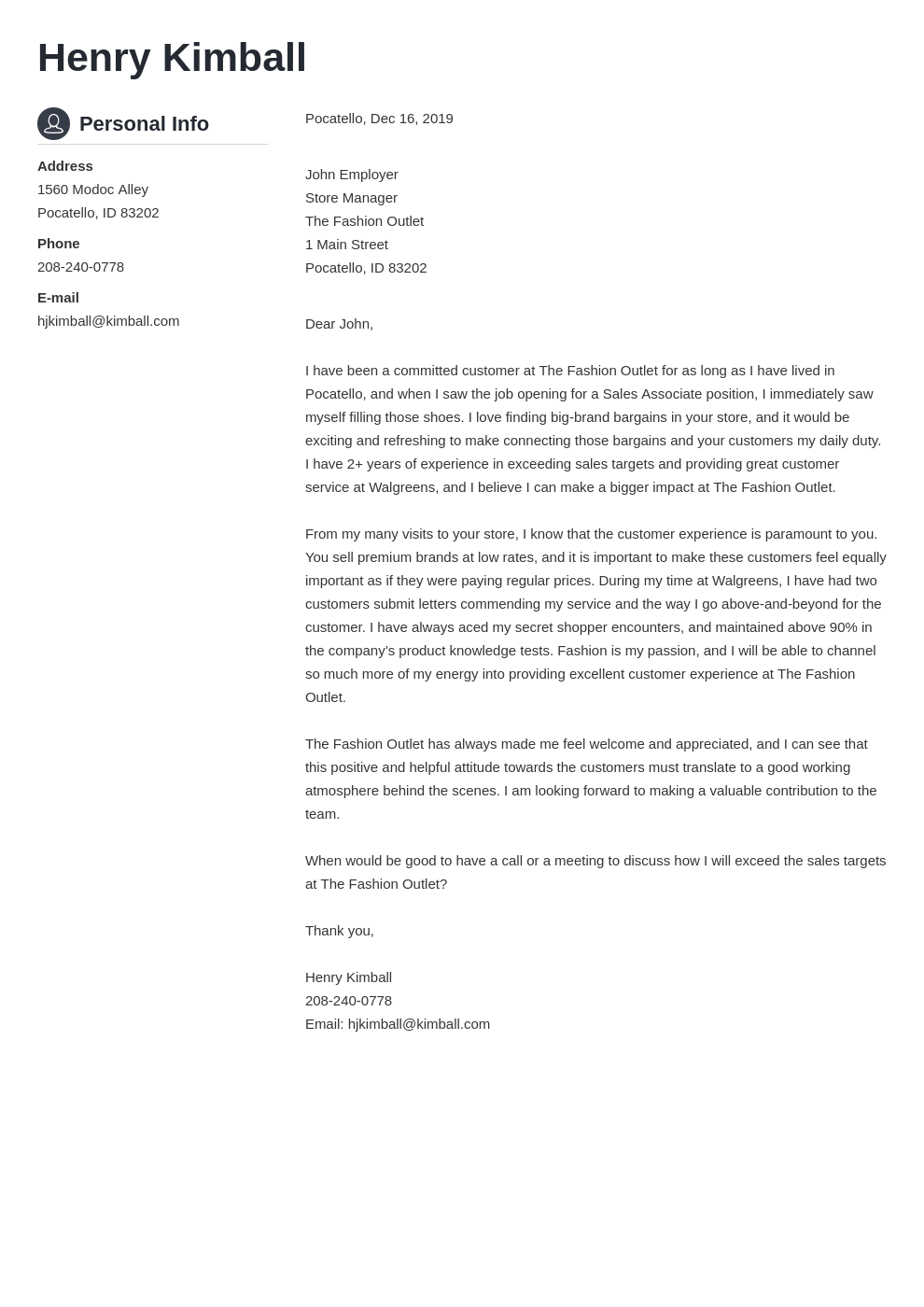 Sales Associate Cover Letter: Examples & Templates to Fill