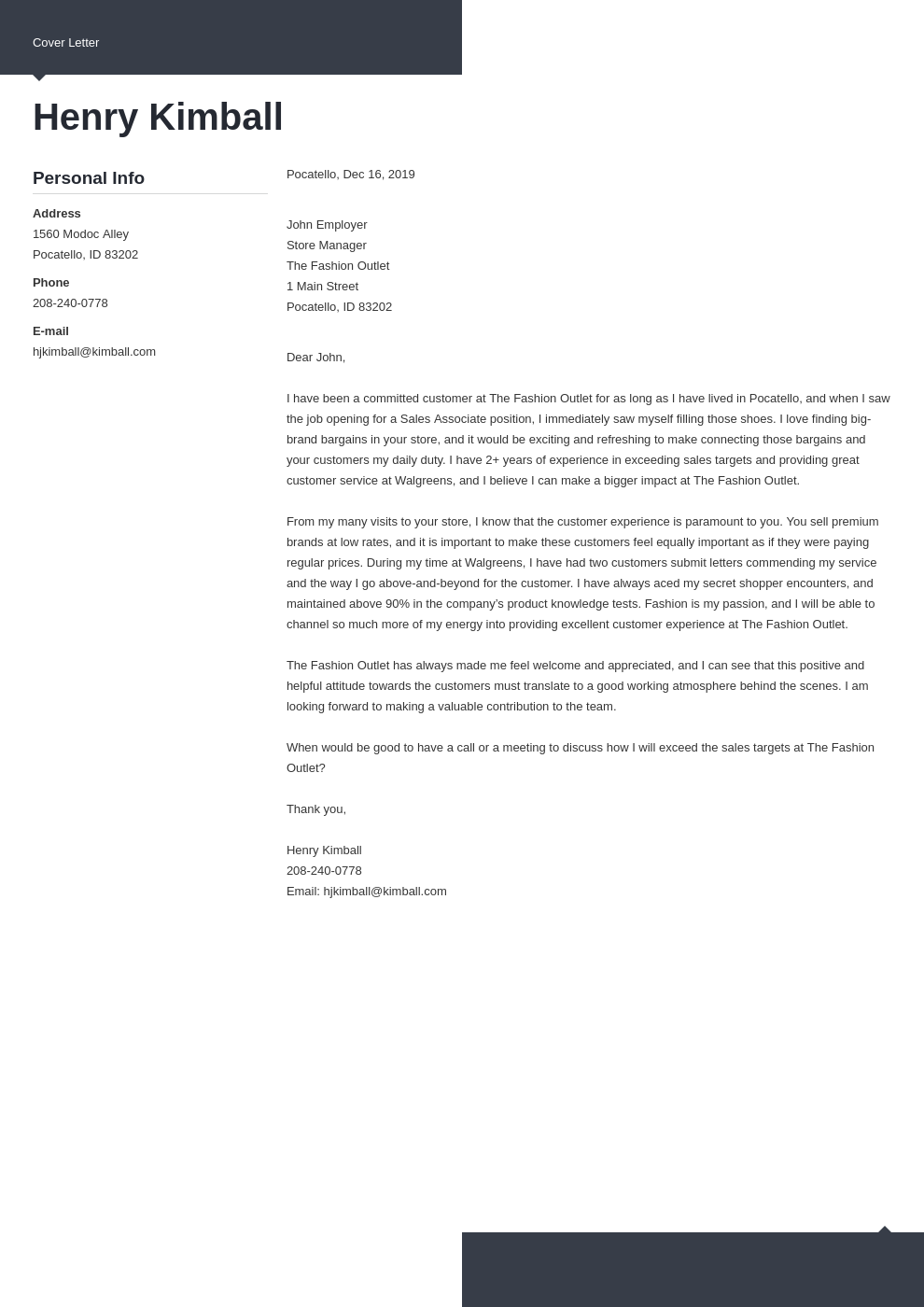cover letter examples sales associate template modern