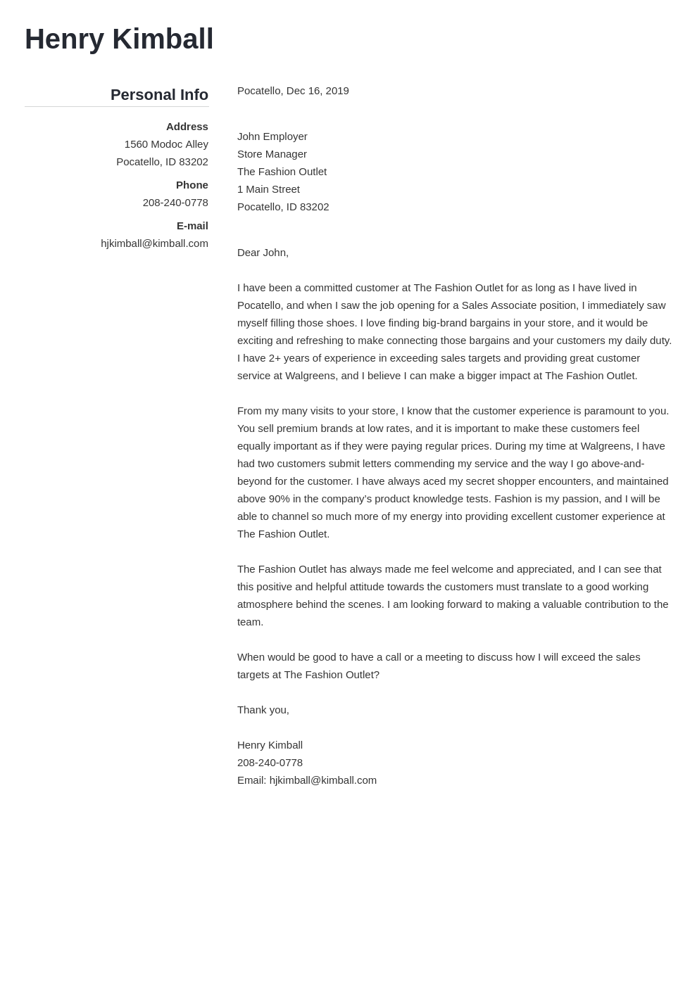 Sales Associate Cover Letter Examples Templates To Fill