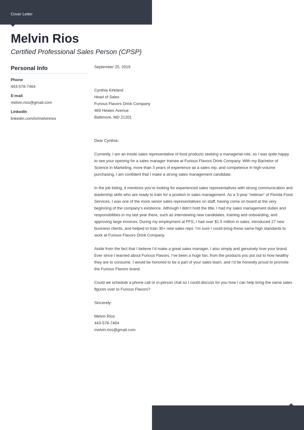 Sales Cover Letter: Examples & Ready-To-Use Templates