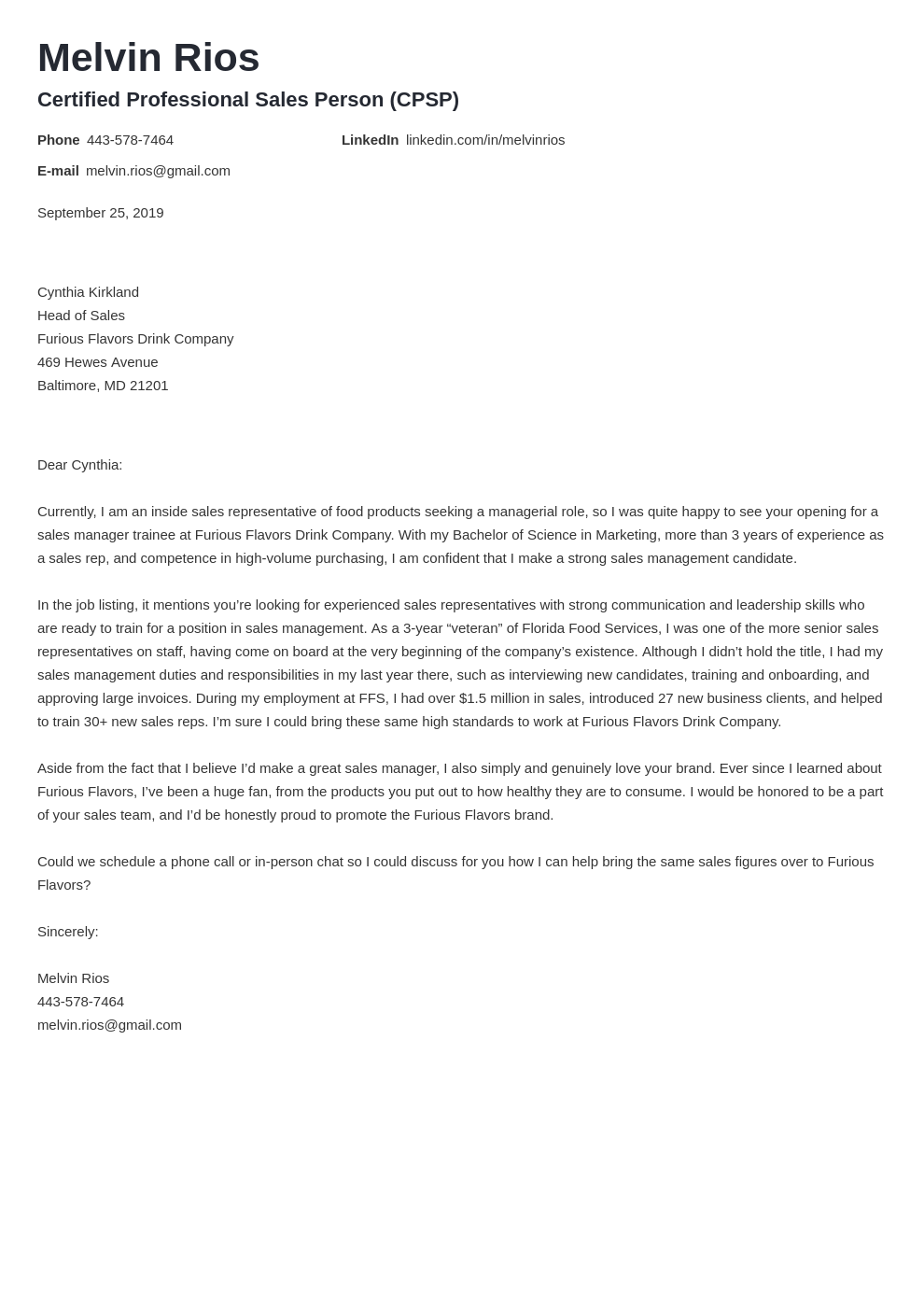 cover letter examples sales template valera