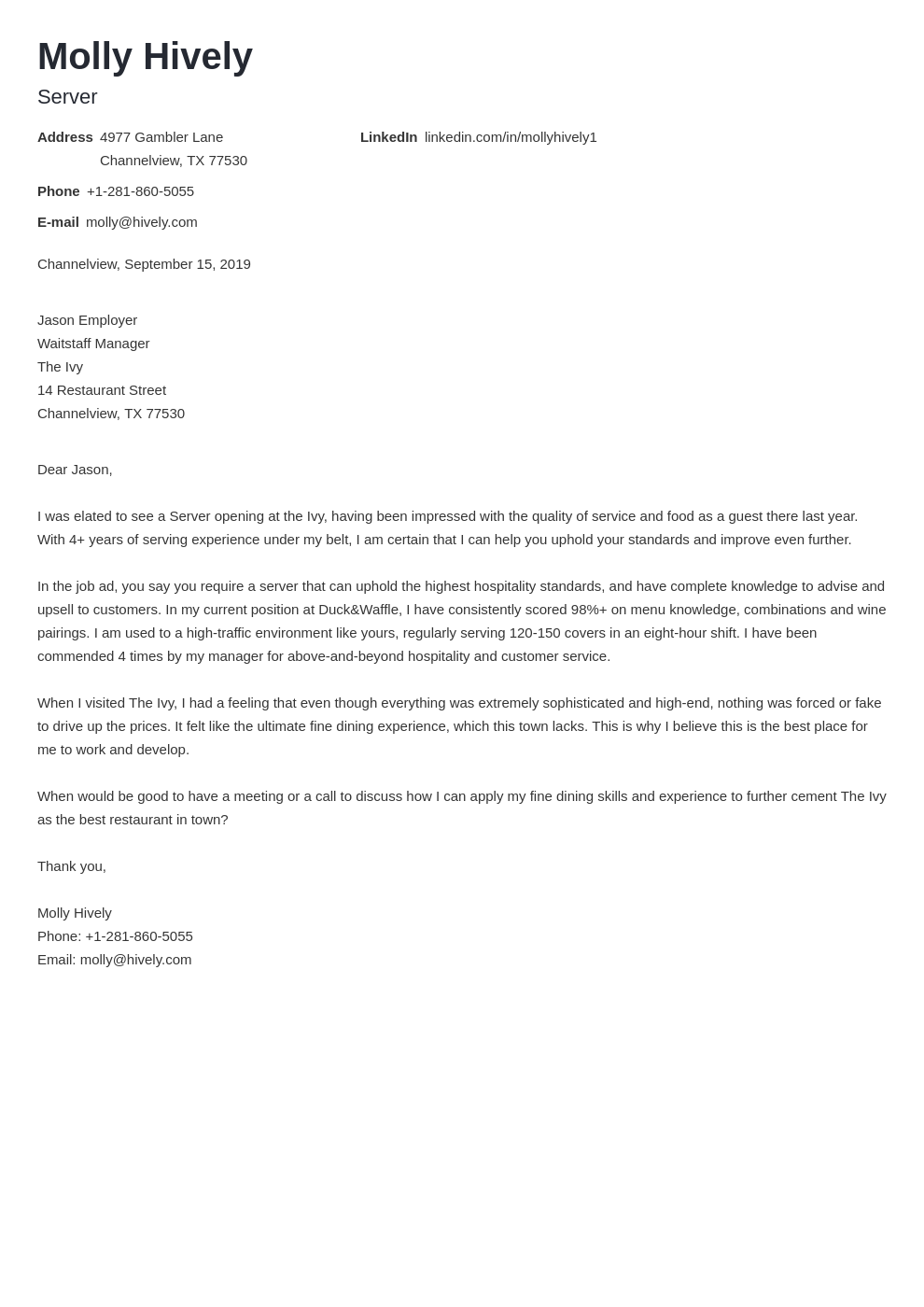 cover letter examples server template nanica uk